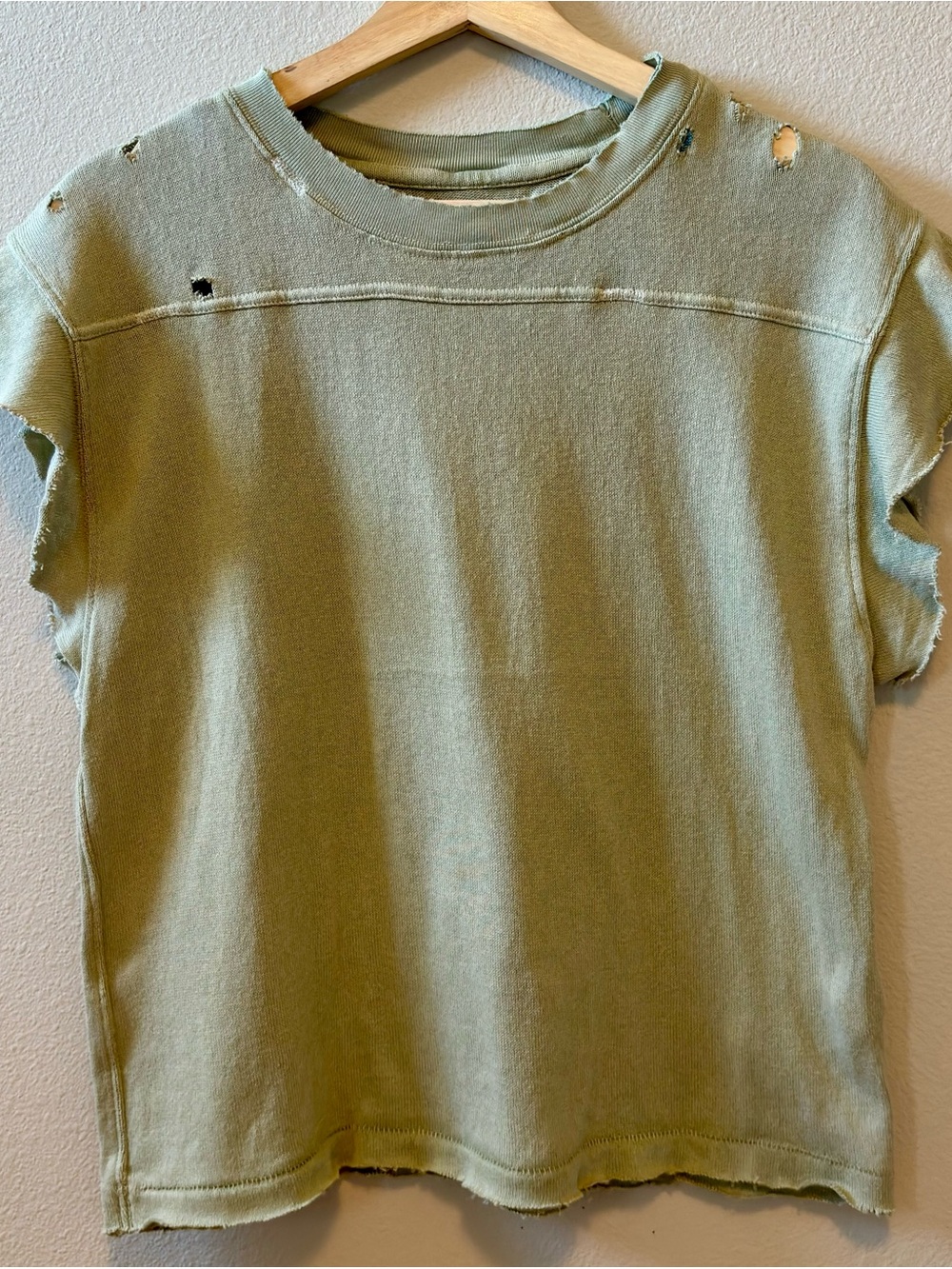We The Free Sage Green Knit Crewneck